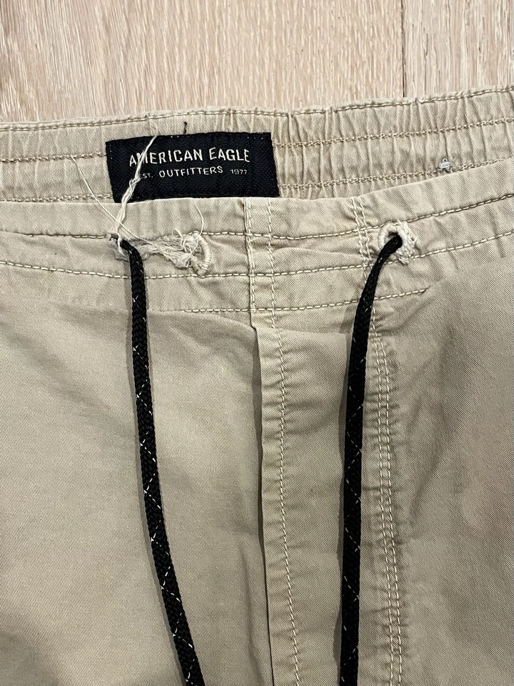 Pantalones Cortos Chinos American Eagle Para Hombre Grandes Caqui Tostados 8 Pulgadas Entrepierna Foto 3 de 3
