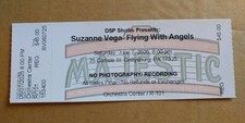 2025 Suzanne Vega Flying with Angels concert Ticket Stub Gettysburg Pennsylvania