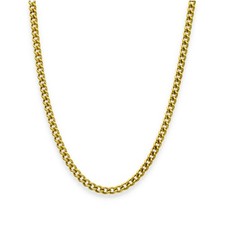 9ct Yellow Gold Open Curb Chain - 16.5" - 8.9g