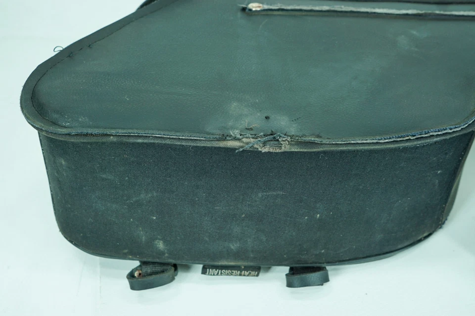 11 Harley Sportster Custom 1200 Rear Left Right Saddlebags Luggage Leather 1366 - Image 2 of 4