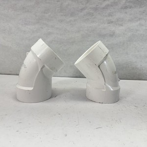 Charlotte 4" PVC 45 Degree Elbow Fitting Lot of 2 USA 31-1212 Plumbing DWV Pipe