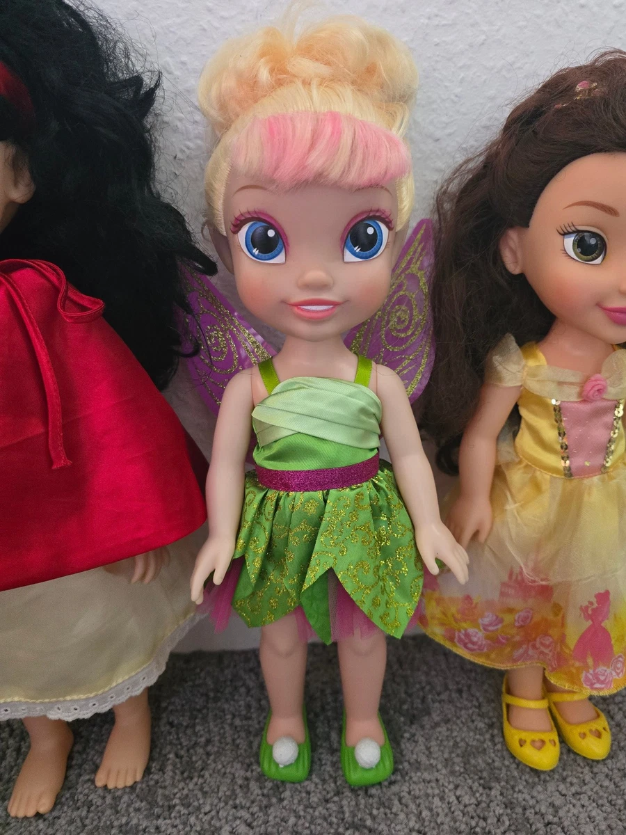 6x Disney Puppen Prinzessin - Belle, Arielle, Tinkerbell, Schneewittchen...