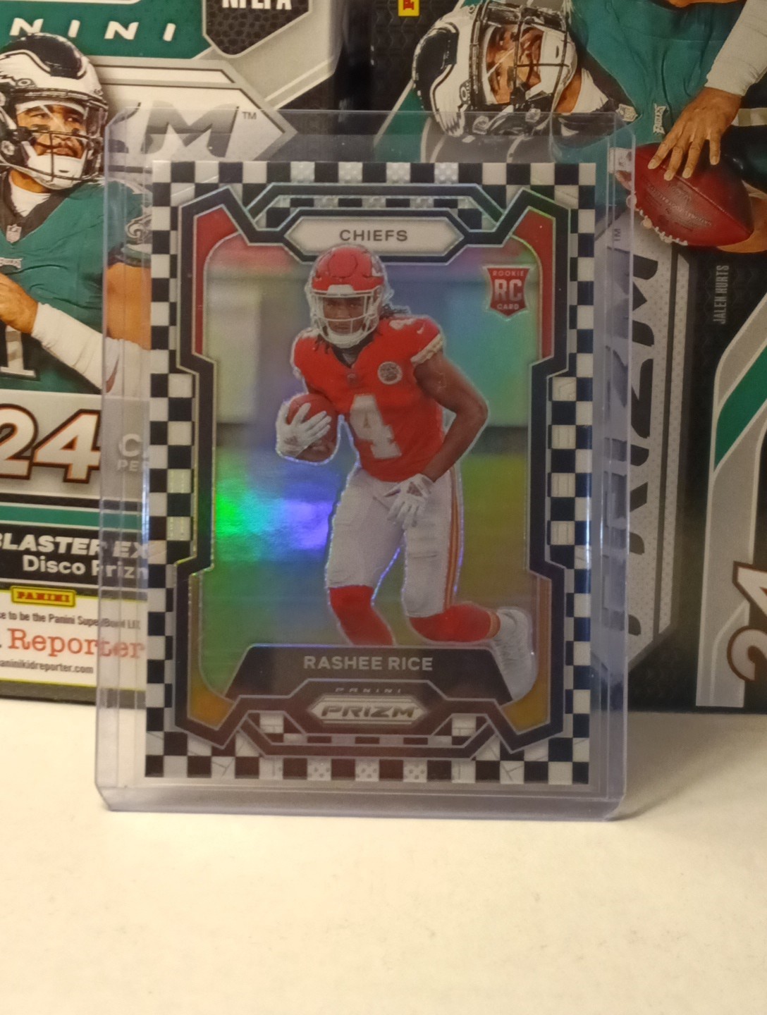 2023 Panini Prizm #350 Rashee Rice Black & White Checker