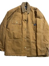 BIG SMITH mens Chore Coat Jacket Lg Corduroy Collar Pockets
