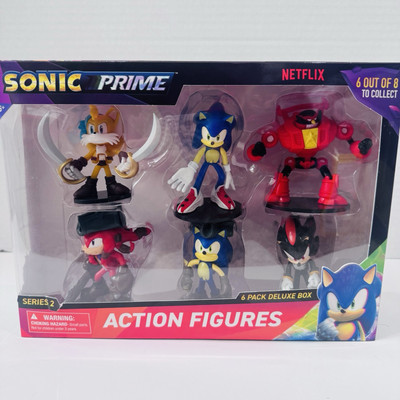 Sonic Prime Series 2 - 6 Pack Deluxe Box Action Figures 3-Inch Toy