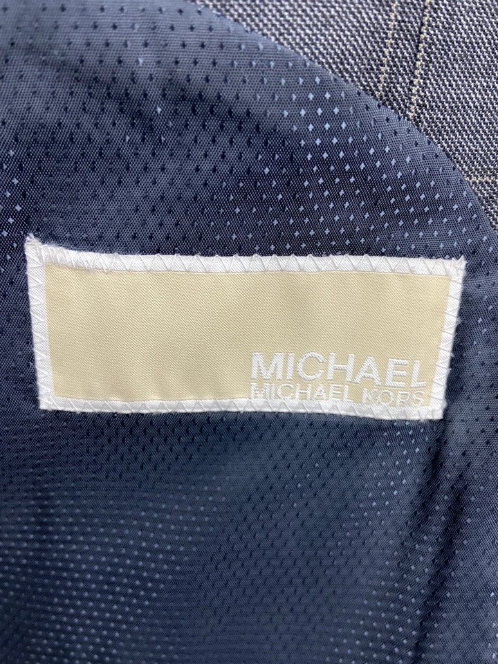 MICHAEL KORS Mens 40R Gray Check 100% Wool 2 Piece Suit With Dress Pants 34x31 - Image 2 of 4