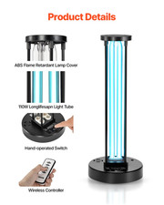 VEVOR UV Light, 36W Ultraviolet Lamp with Ozone Purifier, UVC Lamp with 30/60/12