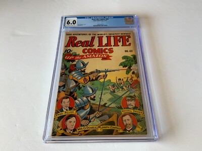 REAL LIFE COMICS 42 CGC 6.0 ALEX SCHOMBURG UP THE AMAZON NEDOR COMICR 1947