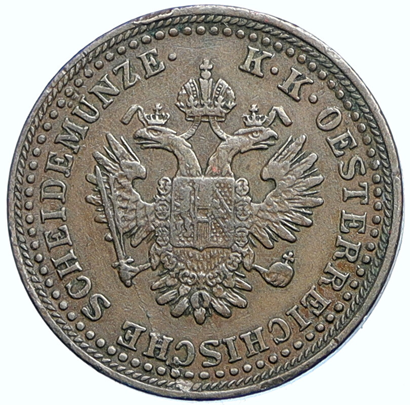 1851 B AUSTRIA KING FRANZ JOSEPH I Eagle Genuine Austrian 2