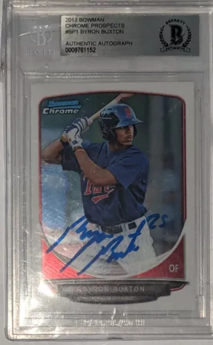 2013 Bowman Prospects Chrome Byron Buxton #BCP1 BAS Authentic Auto 💎