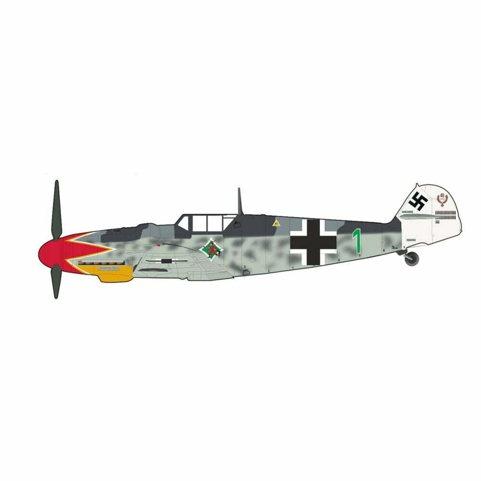 HOBBY MASTER HA8751 Messerschmitt Bf109G-6, JG 50, Green 1, Hermann Graf, 1943 EUR 99,99 - FR