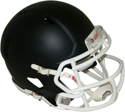 Matte Black with white Mask Blank Riddell Speed MINI Helmet ...