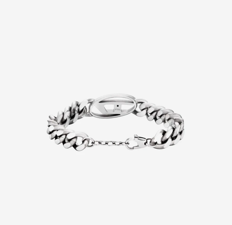 Pulsera de cadena de acero inoxidable Diesel Dx1432 plateada DX143200DJW - 100% auténtica Foto 2 de 4