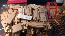 Thomas The Train Tank Engine Wooden Railroad Track  Bridge Lot 35 Pieces