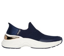 Skechers Shoes Women's Slip Ins Navy Memory Foam Sport Hand Free Comfort 177586