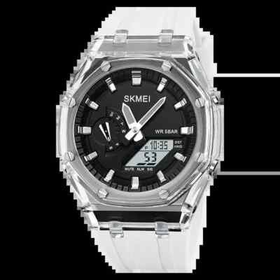 Herren Damen Uhr DUAL TIME Wasserdicht Analog & Digital Tag Datum Unisexuhr