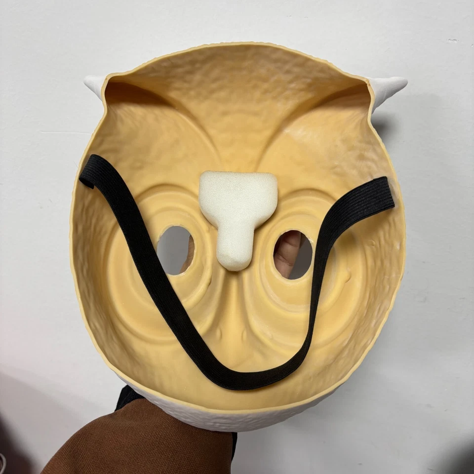 Máscara de búho de dibujos animados completa sobre la cabeza látex pájaro disfraz accesorios Foto 4 de 4