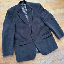 Lauren Ralph Lauren Blazer Mens 46L Dark Brown Corduroy Jacket Sports Coat