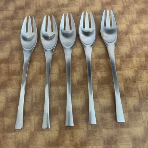 5 Dinner Forks Dansk ODIN Satin Stainless Germany 7 7/8"