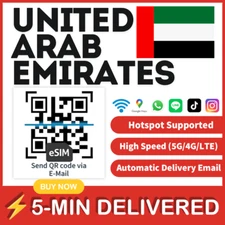 [eSIM] United Arab Emirates eSIM UAE E sim card travel tarjeta Emiratos Árabes🛜