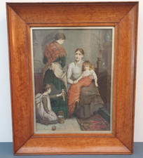 Framed ANTIKAMNIA Calendar 1907 10" Large ORIGINAL Antique Print Magnus USA Art