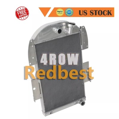 4Row Aluminum Radiator For 1934-1936 1935 Chevy Pickup Truck V8 Conversion #3436