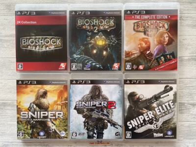 SONY PS3  Bioshock & Sniper 1 2 : Ghost Warrior & Elite V2 set  from Japan