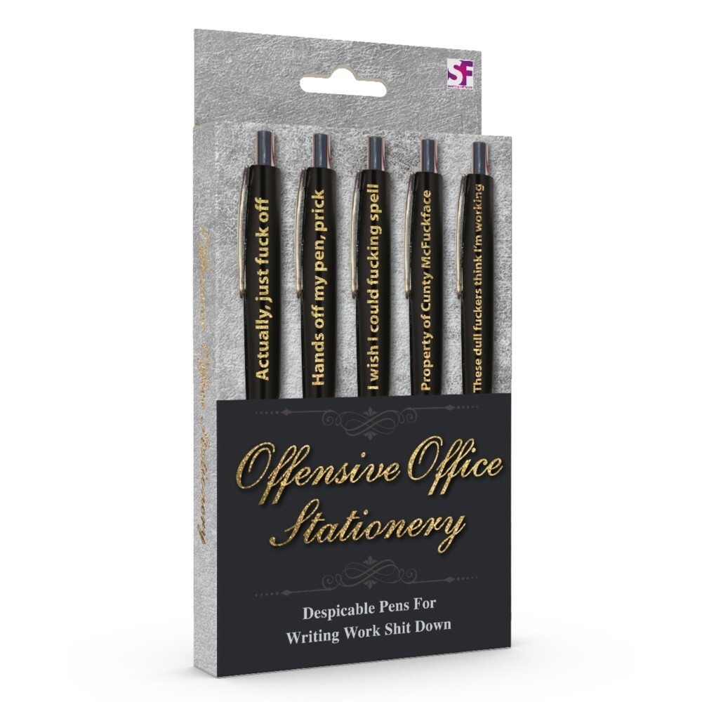 SWEARING PENS Rude Joke Office Stationery Office Gift Stress Men Women
