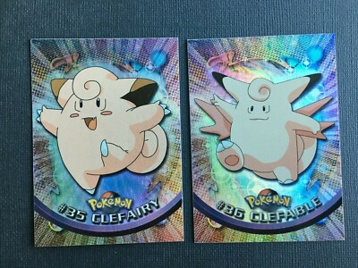 ポケモン2000 ホログラムカード 2000 TOPPS POKEMON CARDS SPECTRA CHROME HOLO #35 CLEFAIRY and #36