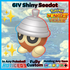 SEEDOT ✨ SHINY 6IV ✨ Pokemon SCARLET and VIOLET Teal Mask DLC - lv1 Max 31 IVs