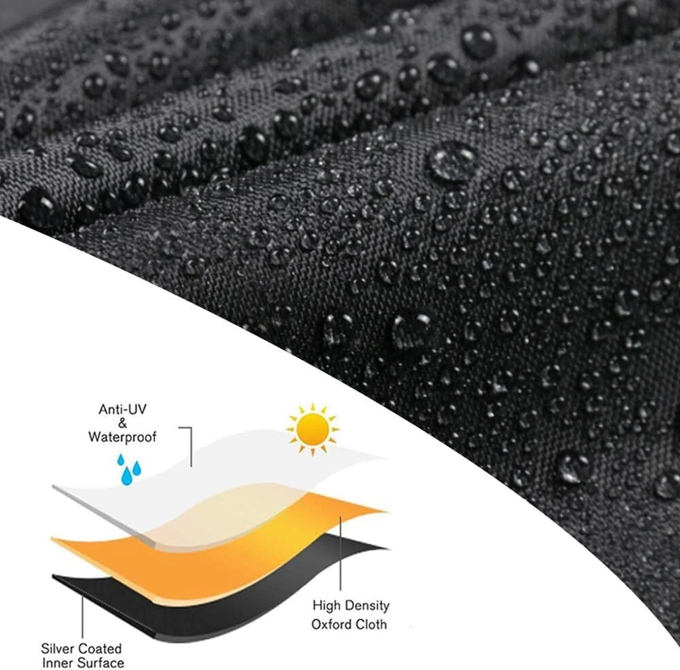 108IN 600D Resistente Patio Muebles Cubiertas Impermeable Exterior Protector de Mesa Foto 2 de 4