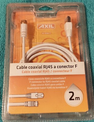 Câble coaxial Fiche TV / RJ45 200cm