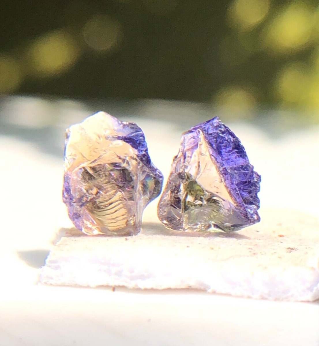 Natural Blue Brown Color Tanzanite Rough, Piece Zoisite