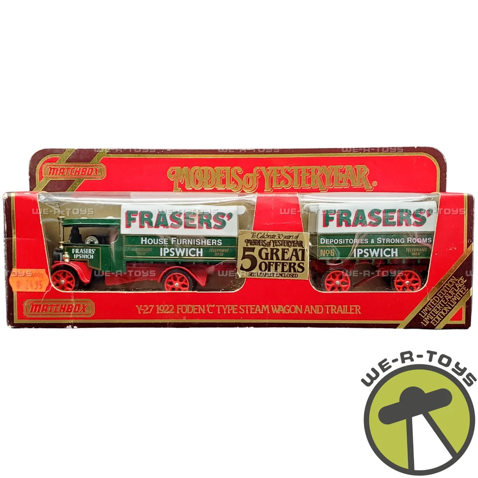 Matchbox Models of Yesteryear Y27 1922 Foden 'C' Type Steam Wagon & Trailer NRFP - Image 2 of 4