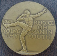 1936 Society of Medalists #13 Youth Shot Putting Bronze Medal R. Tait McKenzie