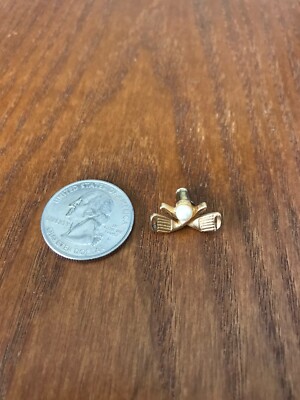 GOLF CLUBS GOLFING BALL Lapel Merit Pin Classic Vintage Pinback