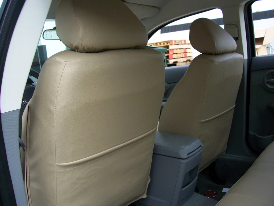 FOR SUZUKI SIDEKICK IGGEE S.LEATHER CUSTOM FIT 2 FRONT SEAT COVERS 13 COLORS - Image 2 of 4