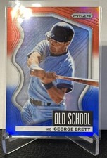 2022 Panini Prizm Old School Red/White/Blue Prizm George Brett #OS-6 Kansas City