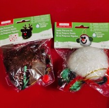 Creatology JUMBO POM-POM Kit Christmas Ornament Craft Kits Lot of 2 NOS