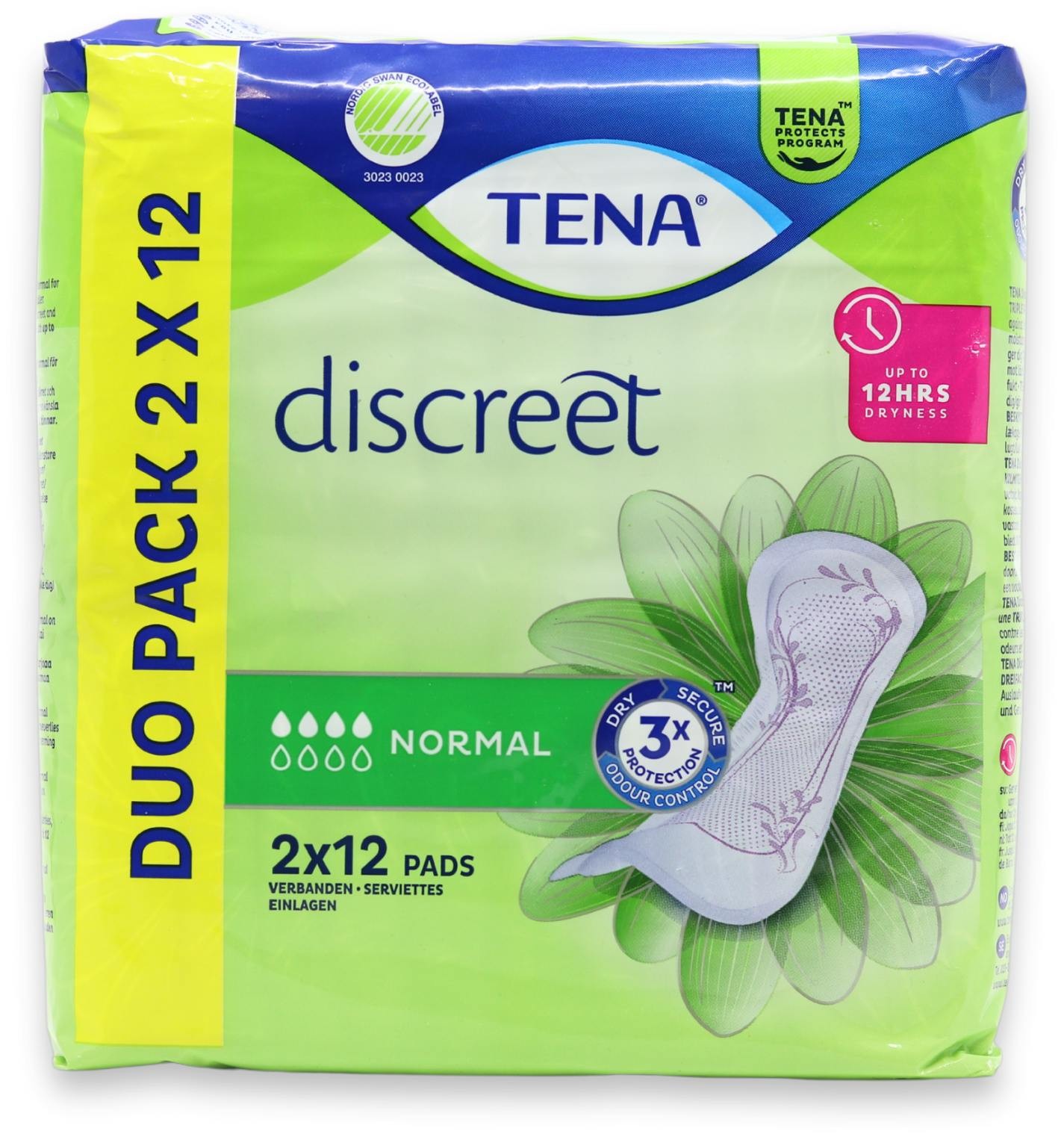 Tena Discreet Normal Incontinence Pads Duo 24 Pack - Image 2