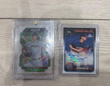 Noah Schultz 2022 Prizm Draft Picks White Sparkle SSP Topps auto RC Lot Red Hot