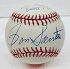 Chicago Cubs Ron Santo Signed Official Major League Selig Baseball - To: George