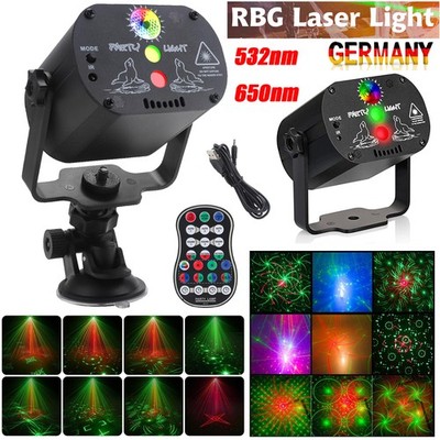3 in 1 RGB Laser Projektor LED Bühnenlicht Strobe Beam DJ Party Show Lichteffekt