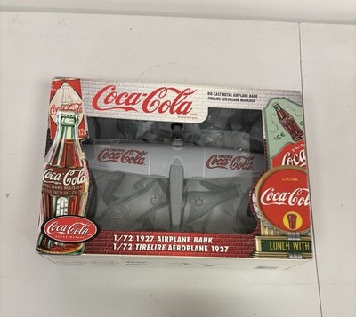Coca-Cola 1:72 1927 Airplane Die-Cast Metal Bank  Brand New