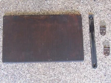 A-8 VINTAGE WHEELER@WILSON IRON ARM AND WOOD SIDE TABLE SEWING MACHINE PART