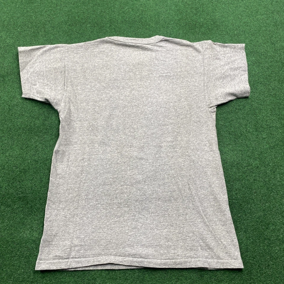 Vintage 60S 70S Superman Shirt Mens XS Gray Comics Logo Water Base Print Tee - Image 3 of 4