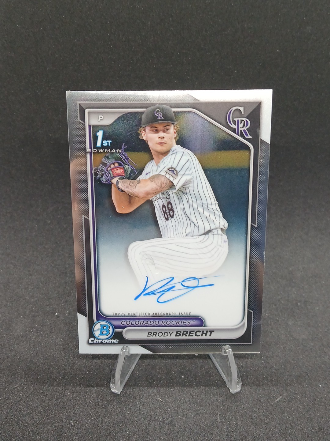 BRODY BRECHT 2024 Bowman Chrome 1ST AUTO Colorado Rockies