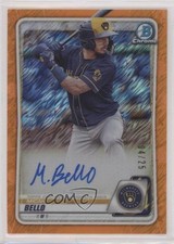 2020 Bowman Chrome Prospects Orange Refractor 4/25 Micah Bello #CPA-MB Auto 3q5