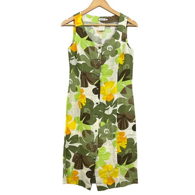 MAX&CO. White Green Multi Women's Dress