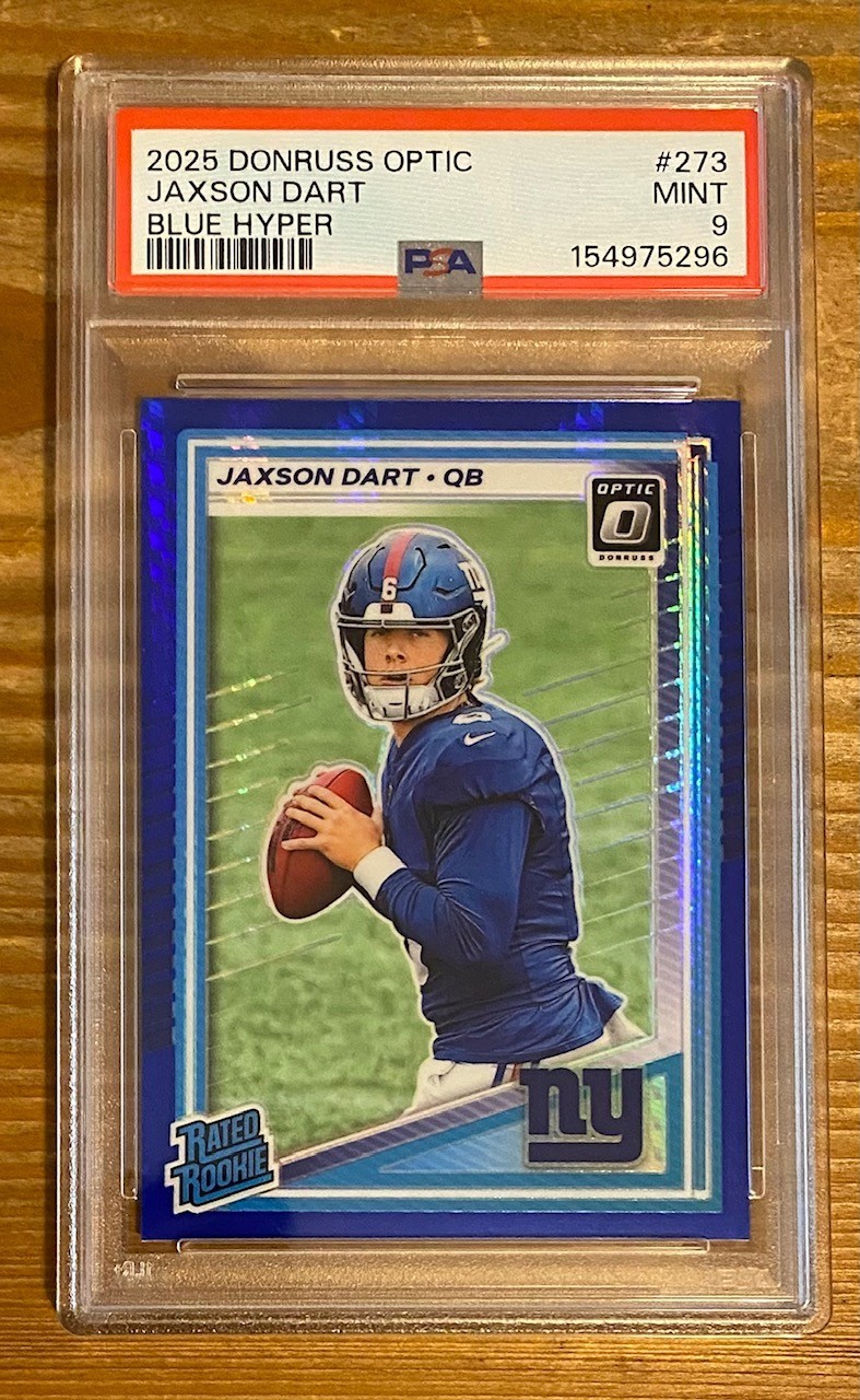 2025 Donruss Optic JAXSON DART Blue Hyper Prizm Rookie RC #273 PSA 9 Mint Giants